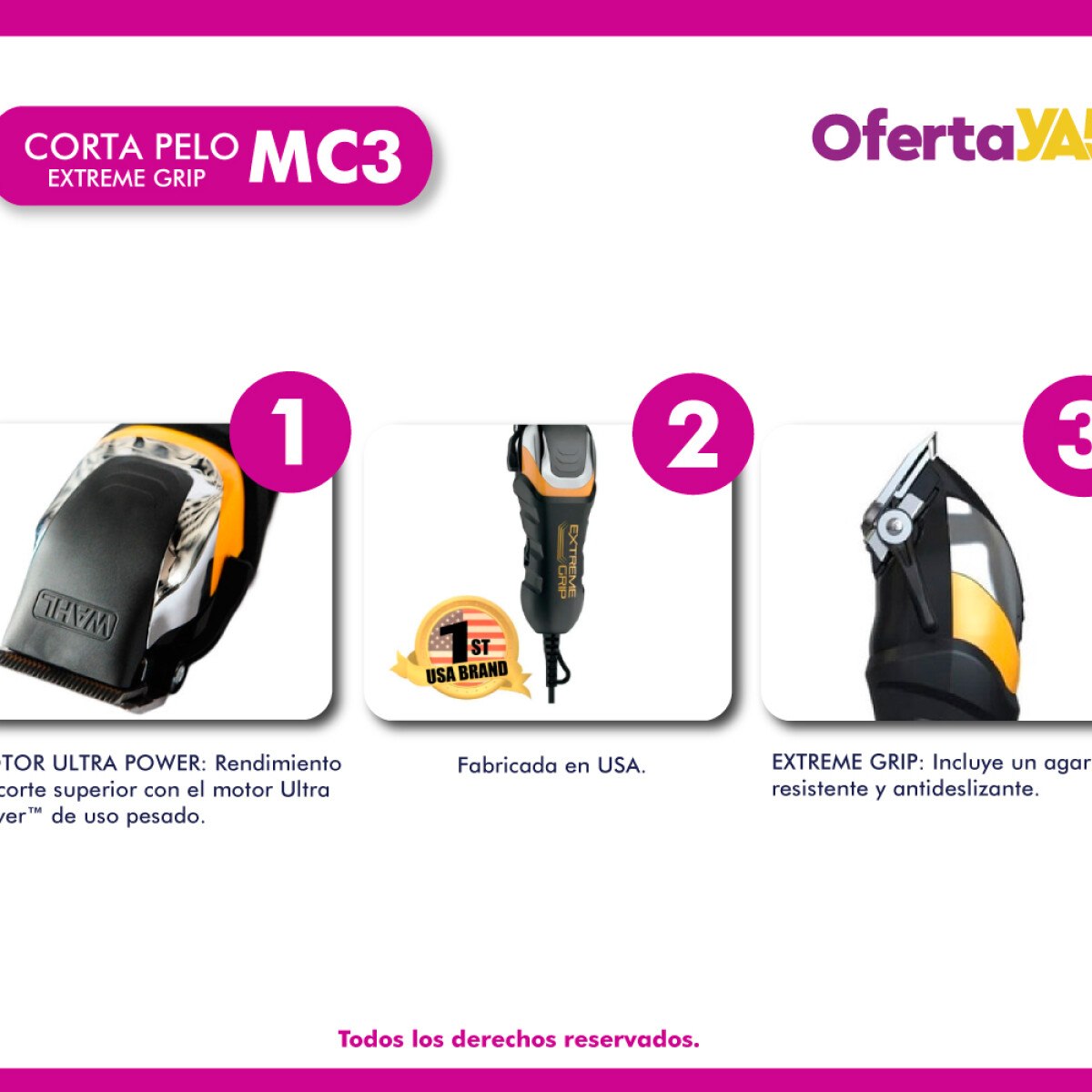 Cortapelo Profesional Wahl Extreme Grip Motor Ultra Power Cortapelo Profesional Wahl Extreme Grip Motor Ultra Power