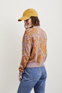 Cardigan Jacquard Ocre