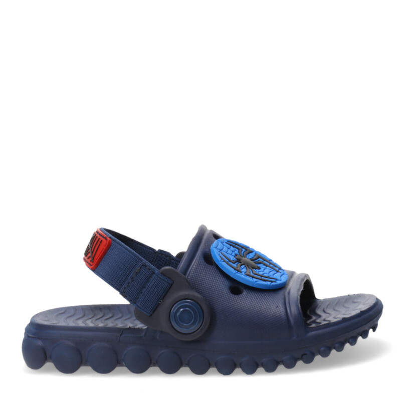 Sandalias Infantiles Bibi Sun Slide Spiderman Azul Marino