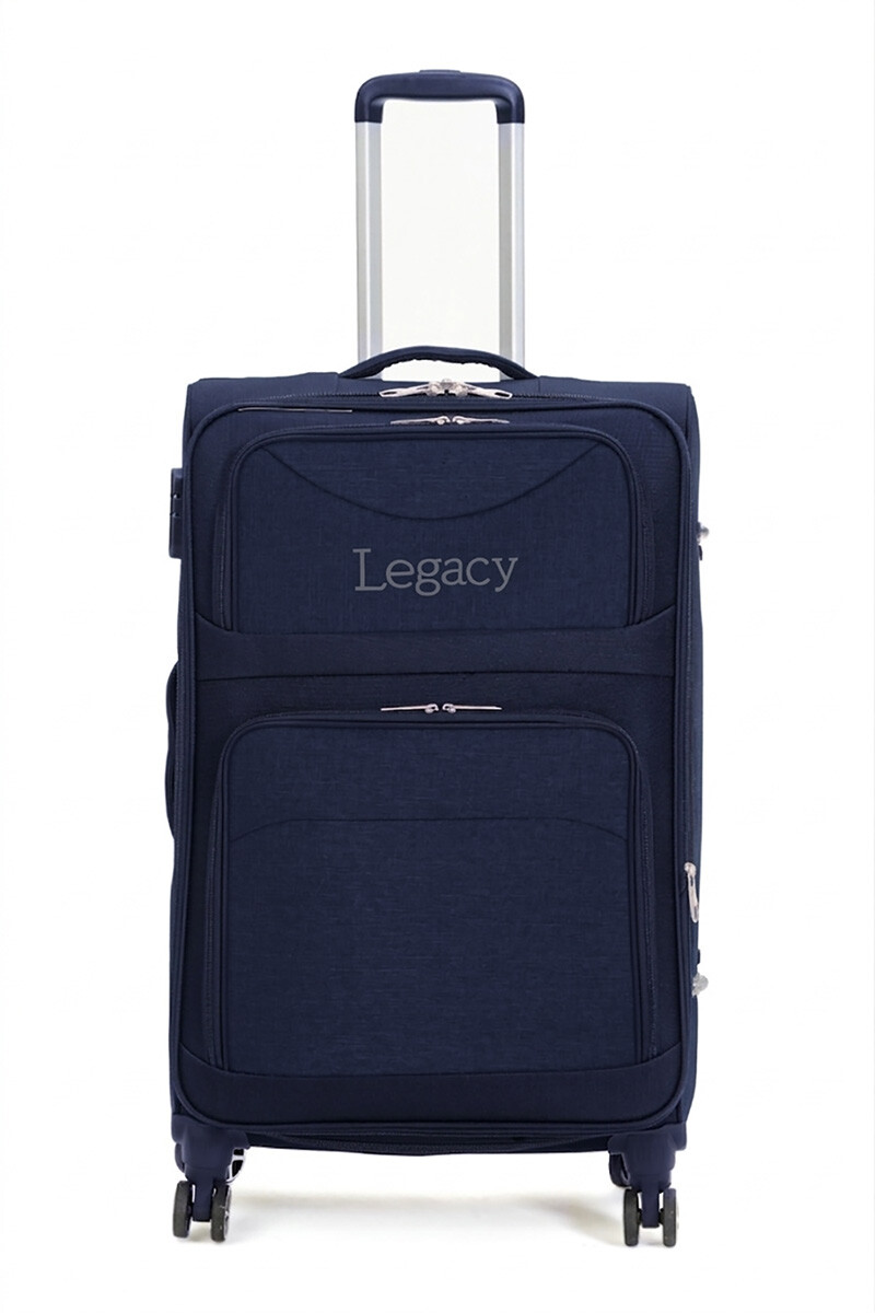 VALIJA DE TELA SEMI RIGIDA - Azul 