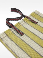Bolso Shopper De Rejilla Con Rayas verde