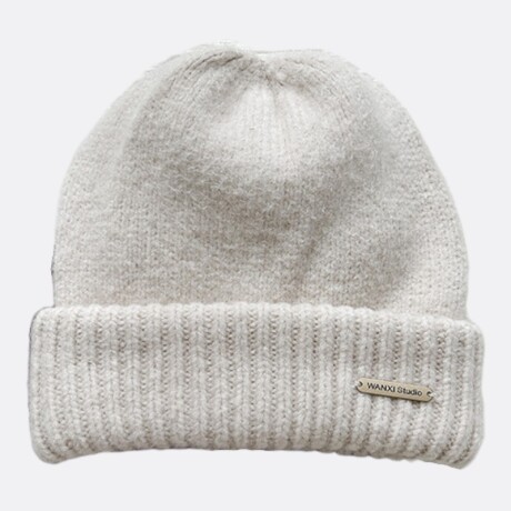 Gorro Lana Ariel Soft Premium Estilo Urbano Blanco