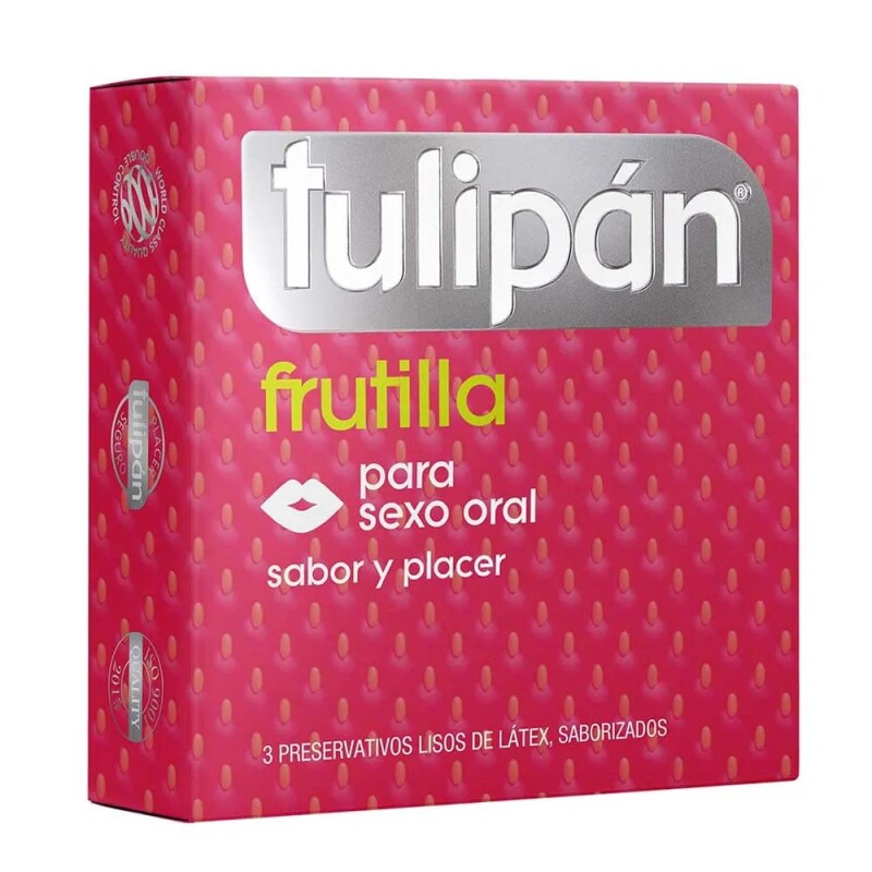 Preservativos Tulipán Frutilla 3 Uds. Preservativos Tulipán Frutilla 3 Uds.