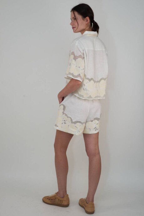 Camisa Wild Flower White Camisa Wild Flower White