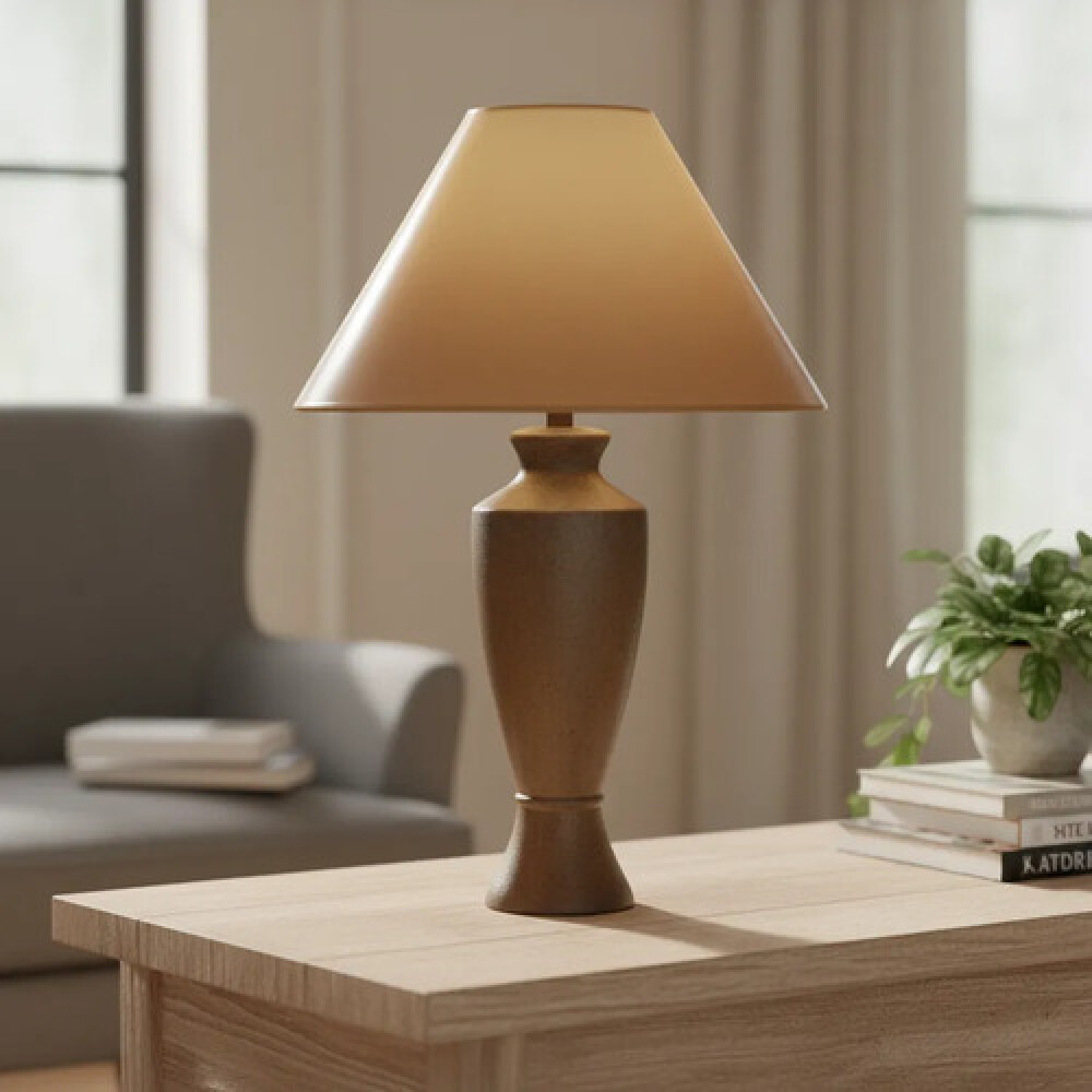 Lampara cerámica color madera YFS-15089 Lampara cerámica color madera YFS-15089