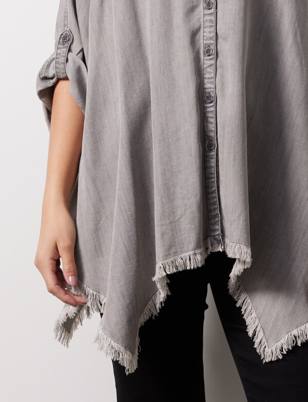 Camisa Oversize Tencel GRIS