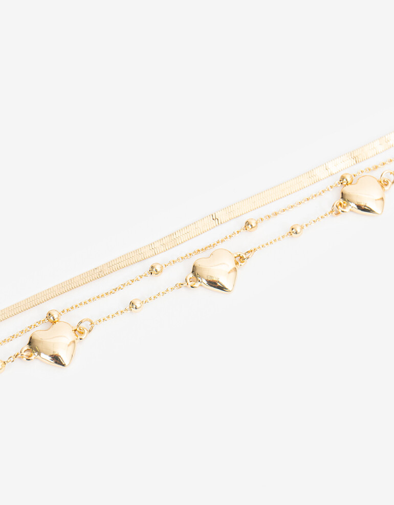 Pulseras Flexibles Sets Metal Set De Pulseras Flexibles - Dorado