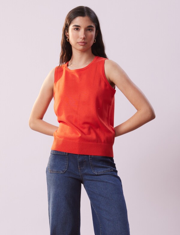 Musculosa Tejida ANARANJADO