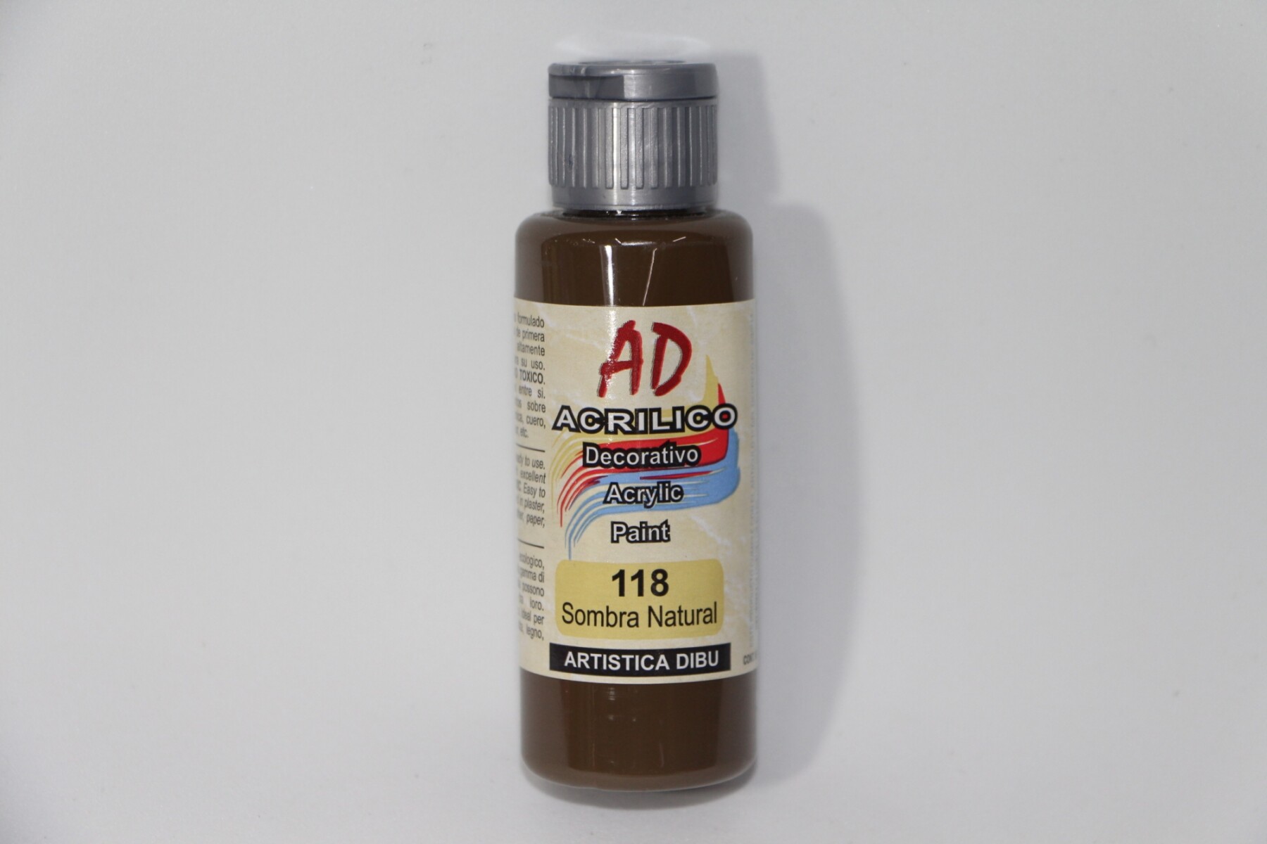 PINTURA ACRILICA ARTISTICA DIBU 60 ML. DIFERENTES COLORES - COLOR SOMBRA NATURAL 118 