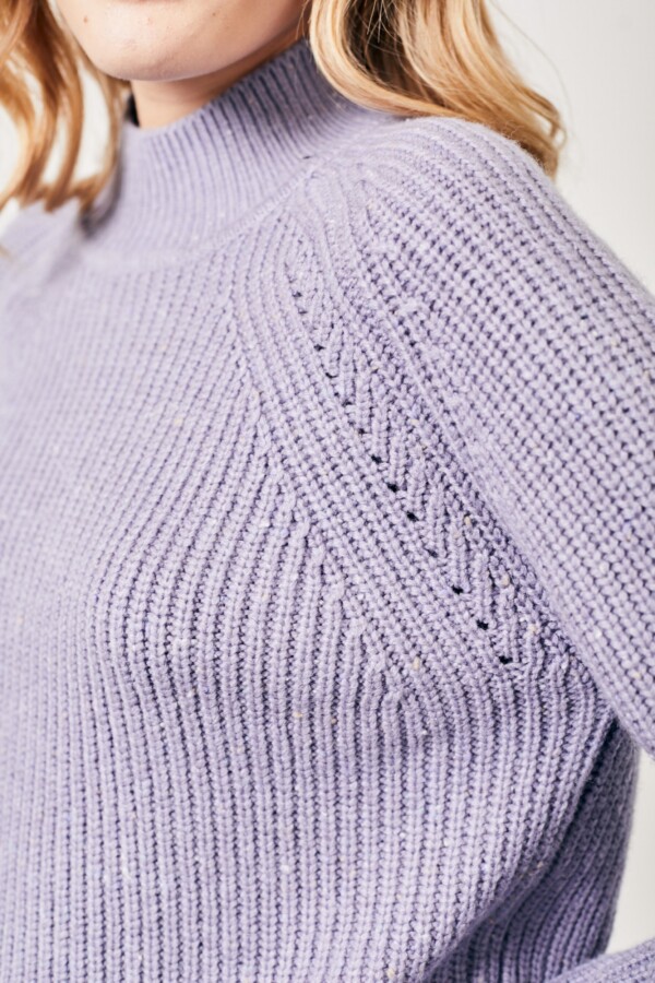 Sweater Manga Globo Lila