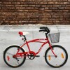 Bicicleta Baccio Ipanema Rodado 20 De Paseo Con Canasto Y Accesorios ROJA