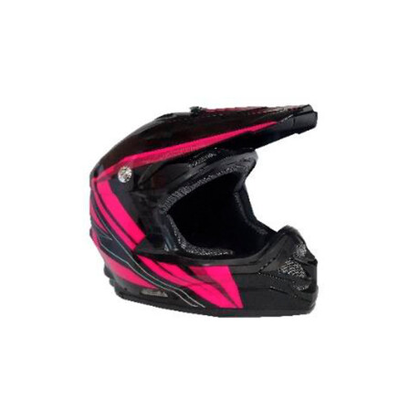 Casco Rush Cross Negro y Fucsia