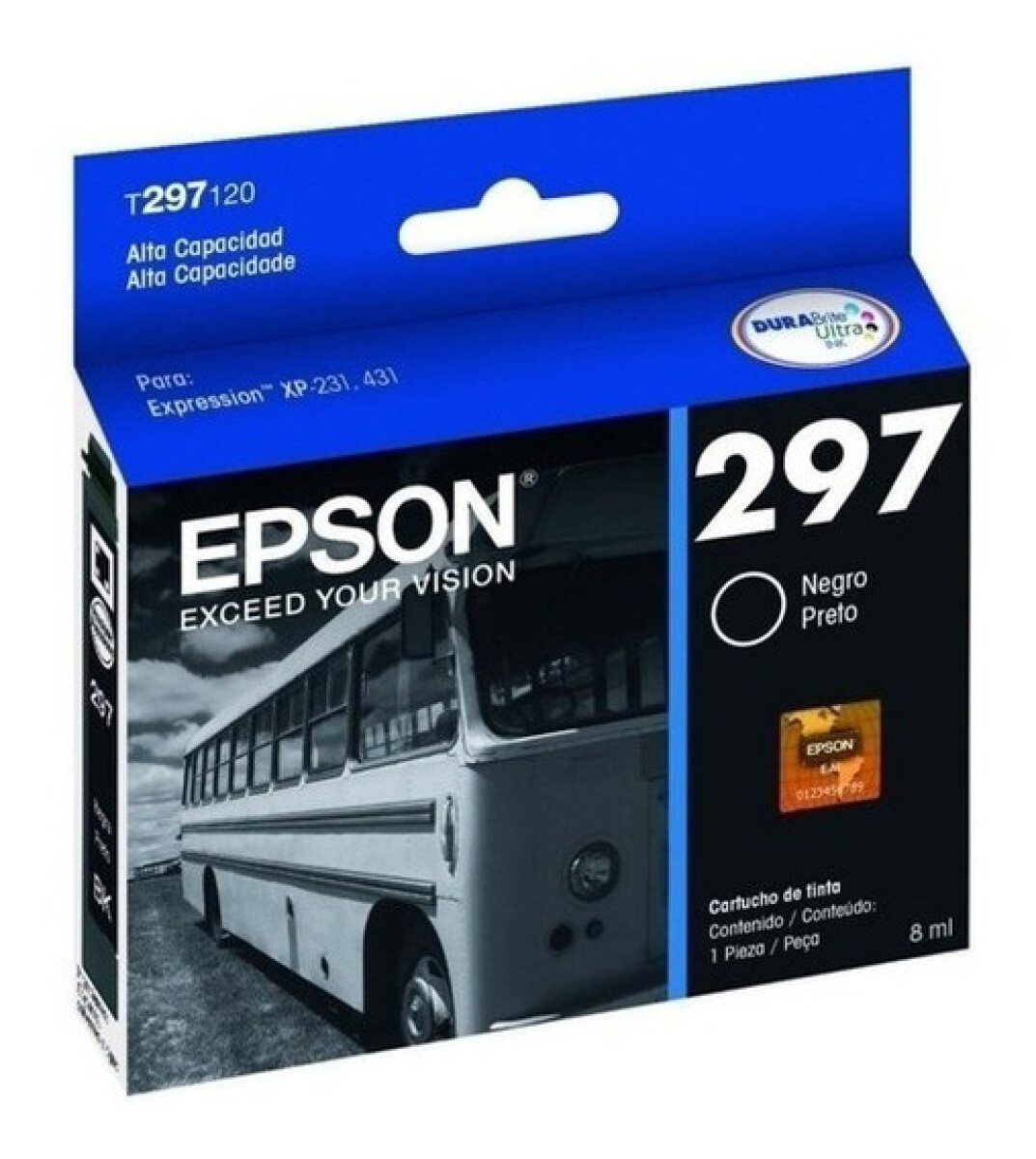 EPSON T297120 NEGRO ALTA CAPACIDAD XP231/241/431/441 8ML - Epson T297120 Negro Alta Capacidad Xp231/241/431/441 8ml 
