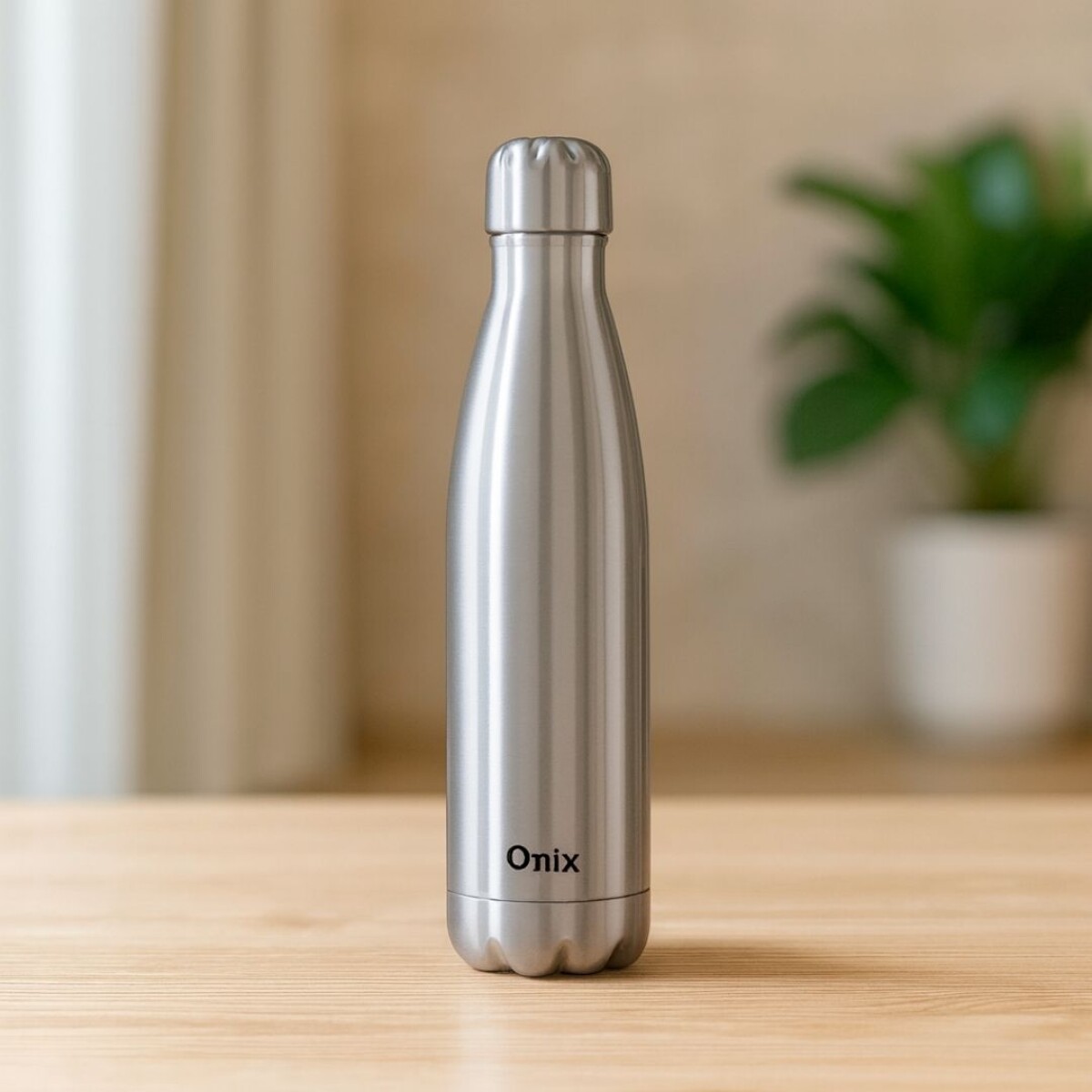 BOTELLA TERMICA ACERO INOXIDABLE 500ML - PLATEADO 