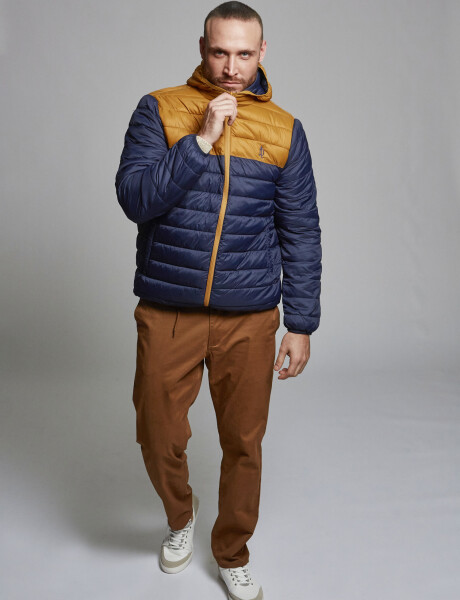 Campera combinada mostaza