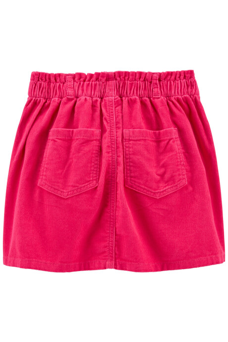 Pollera de pana con bolsillos Sin color