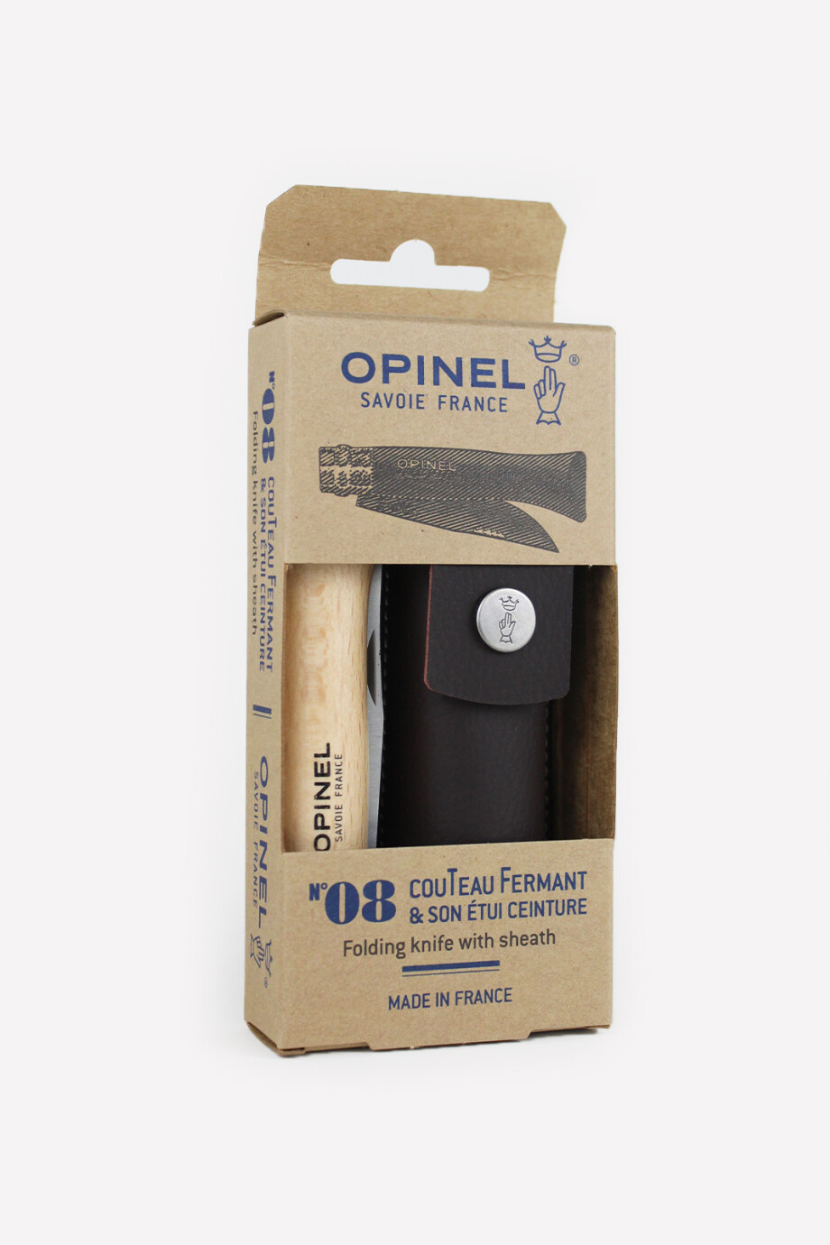Conjunto Opinel Navaja N°8 y Funda de Cuero Conjunto Opinel Navaja N°8 y Funda de Cuero
