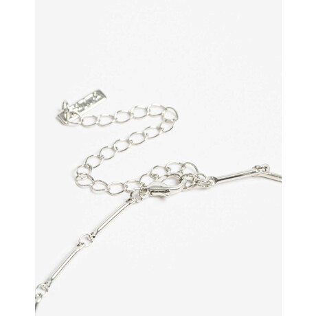 Collar Largo Inicial S Plateado Rodio