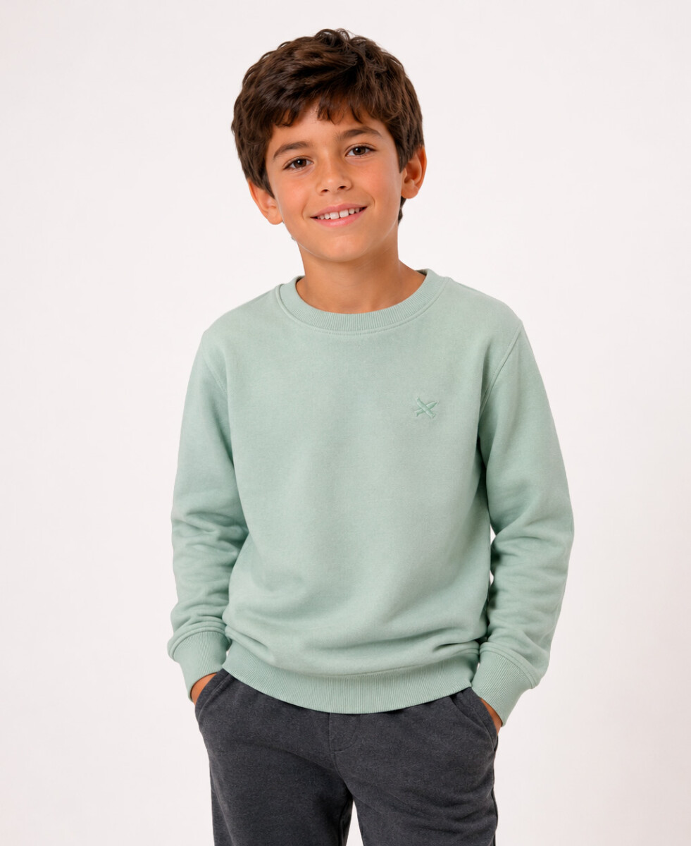 BUZO BÁSICO UNISSEX INFANTIL - VERDE 