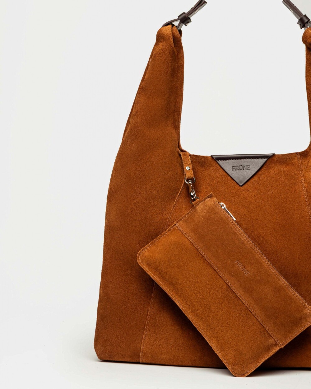 Bolso The Shopping en cuero gamuza Oxido