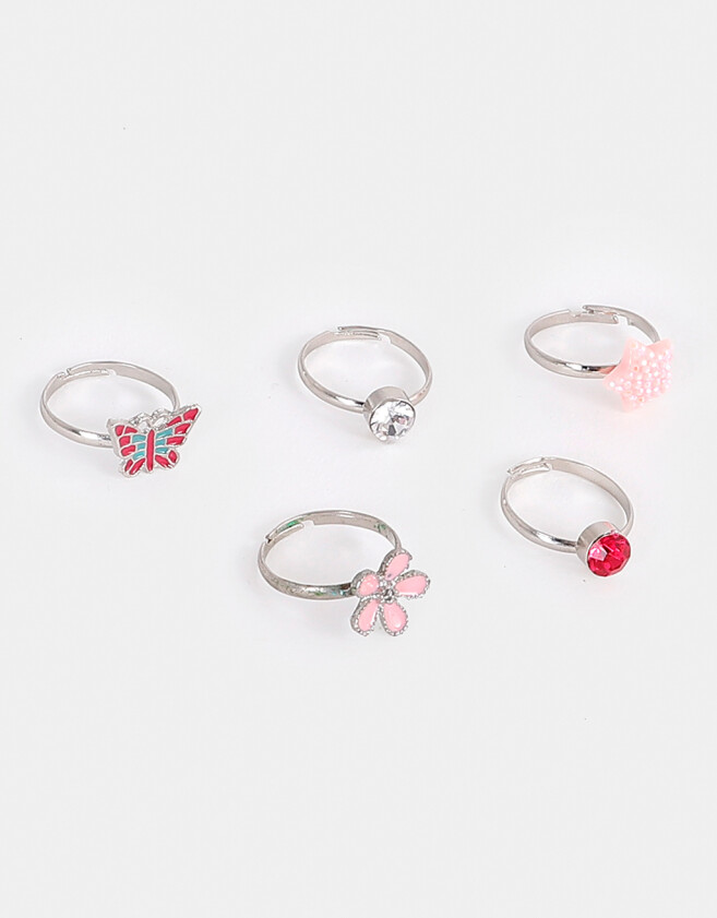 Anillos Infantiles No sustentable Set De Anillos Kids Shine - Plateado