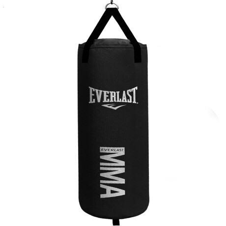 Bolsa Boxeo Everlast Profesional + Cadena Negro-Blanco