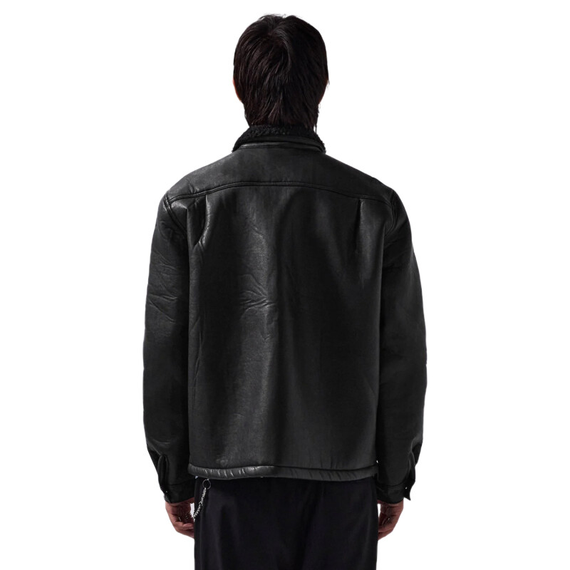 Campera Former Sherpa Leather - Negro Campera Former Sherpa Leather - Negro
