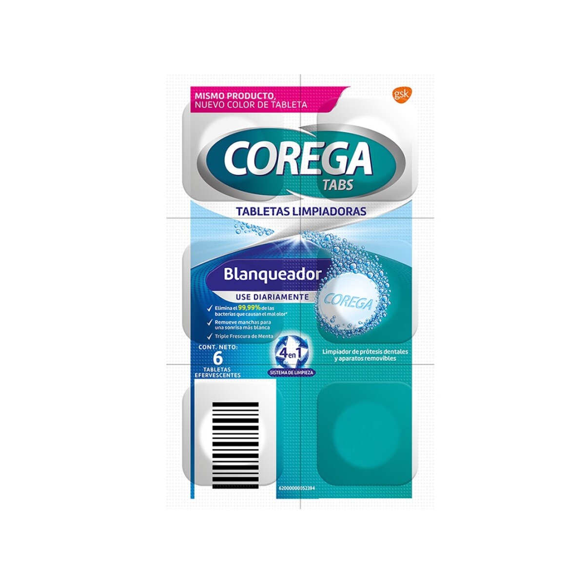 Corega Tabletas Whitening X5 