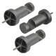 Barrote cortina de metal 2,5 m + 3 Soportes PLATEADO