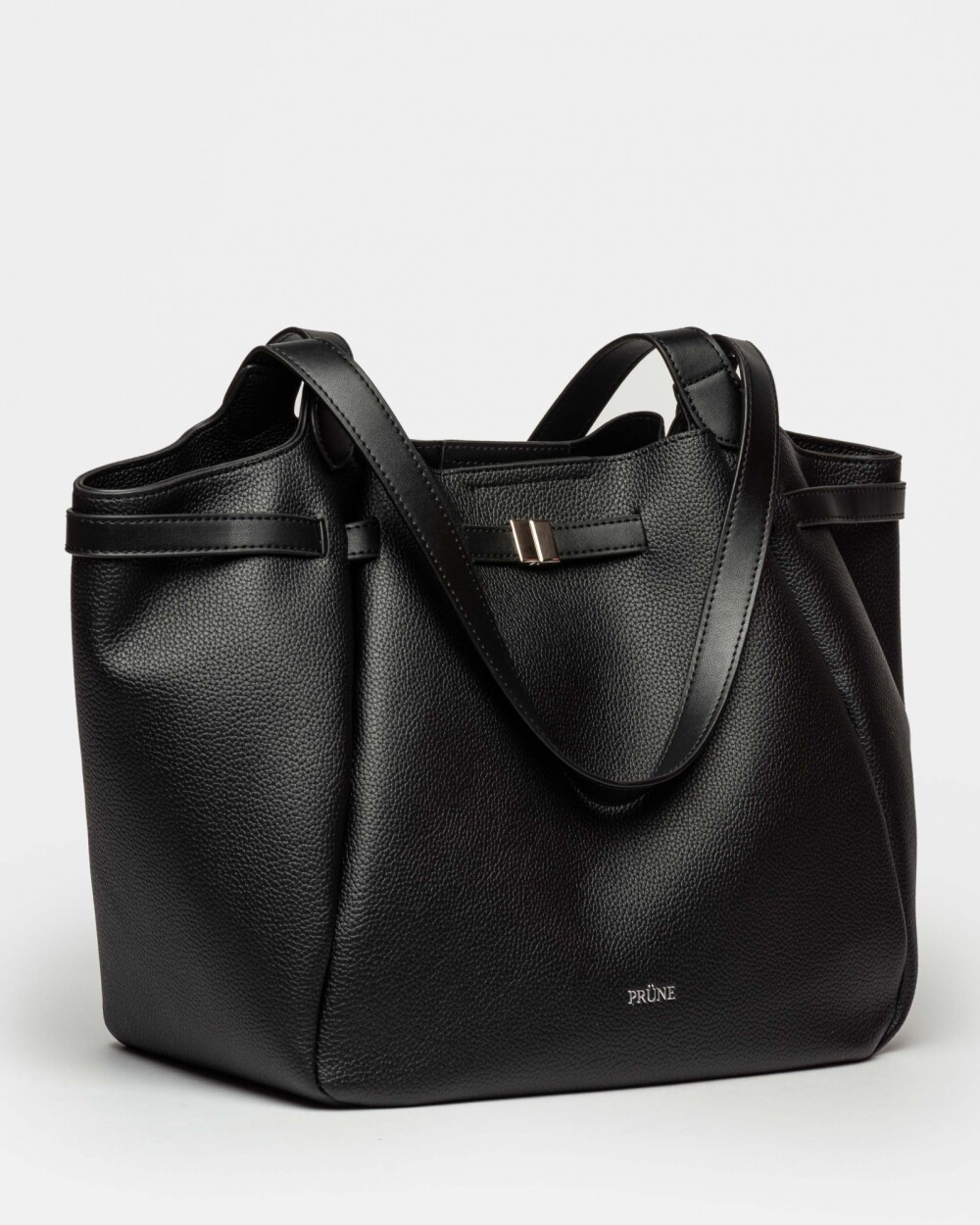 Bolso Marble en efecto cuero graneado Negro