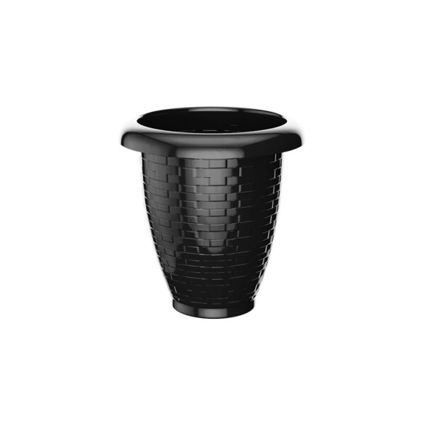 Maceta redonda rattan 3 Litros NEGRO