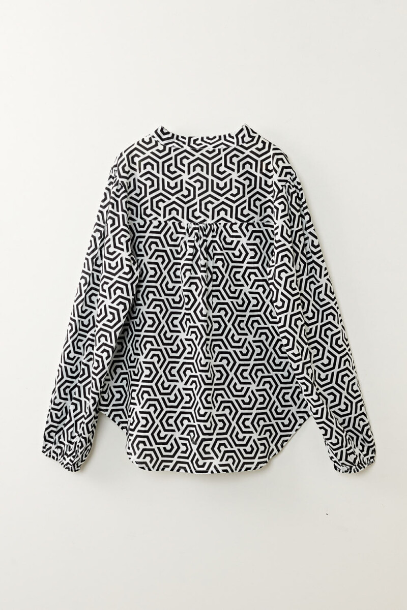 Camisa estampa Geometrica Negro