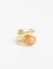 Anillos Medianos y Grandes Resina Anillo Metal Resina - Dorado