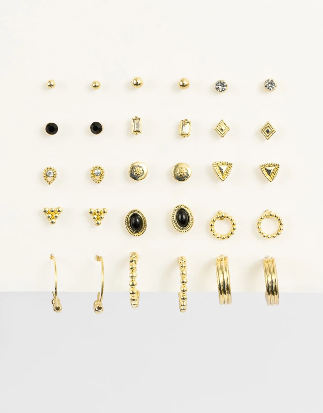 Aros Sets Con strass Aros Sets Con Strass - Dorado