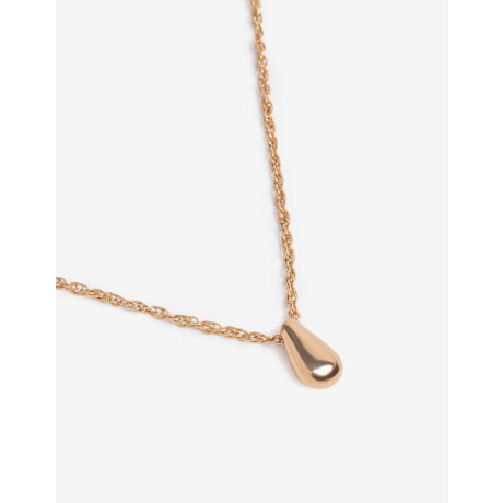 Cadena Con Dije De Metal Bañado En Oro Dorado