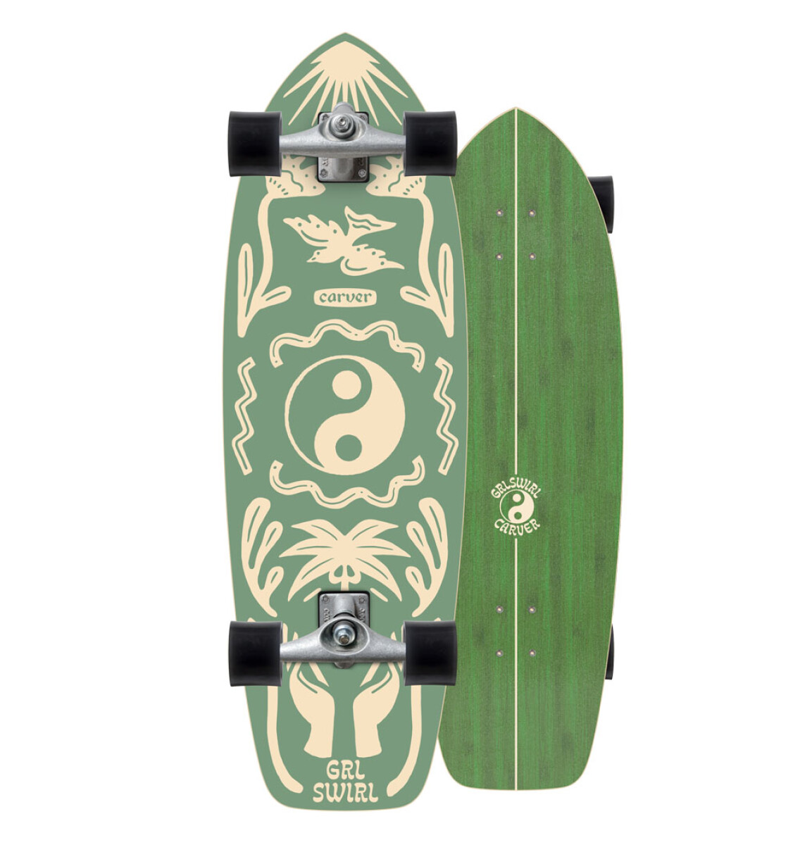 Carver CX Raw GRLSWIRL Yang Yin 31" x 9.75" - Surfskate completo 