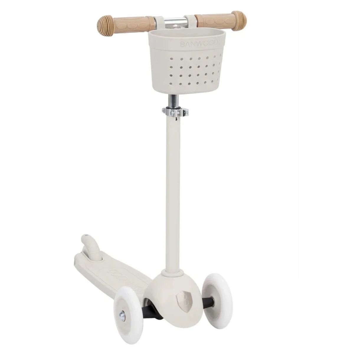 BW-ECO-SCOOTER-CC - Monopatín Eco De Tres Ruedas +3 Banwood C/canasto - Ivory 