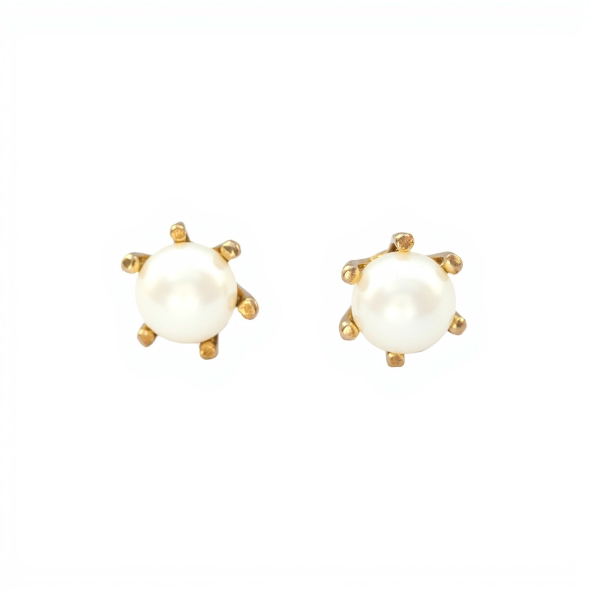 Caravanas Perlas- Oro bajo - Perla española- CA8234 - conperla 