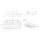 REPISA RECTANGULAR METAL SUS304 NEGRO MATE 128X300X45 NEGRO