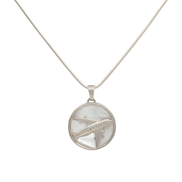 Dije Colgante Avión-Plata 925-Nacar-CP4215 Conpiedra