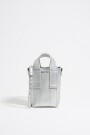 Bolso bandolera mini piel Plata