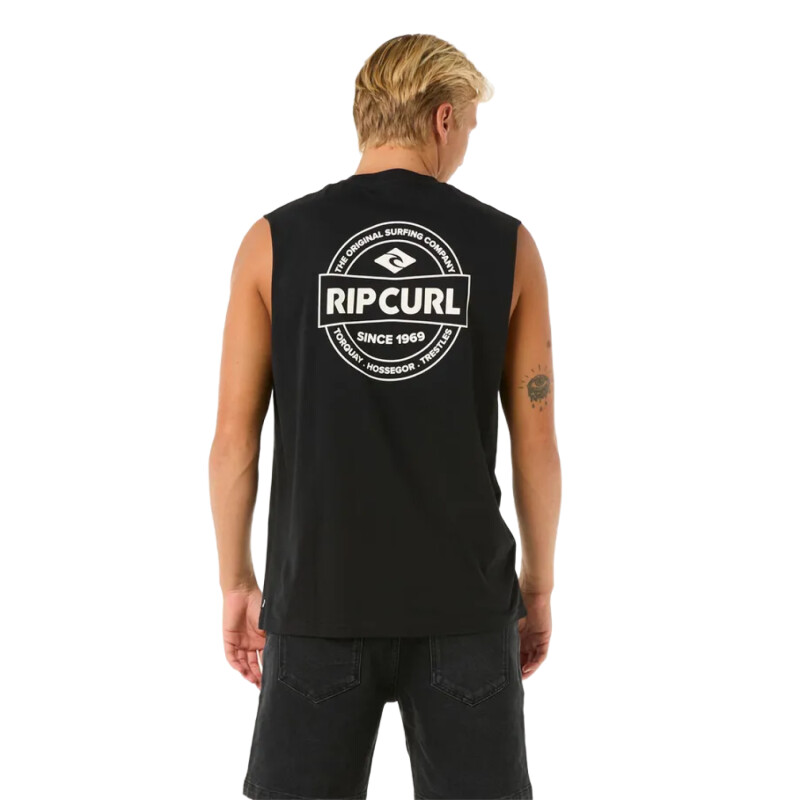 Remera Rip Curl Stapler Muscle - Negro Remera Rip Curl Stapler Muscle - Negro