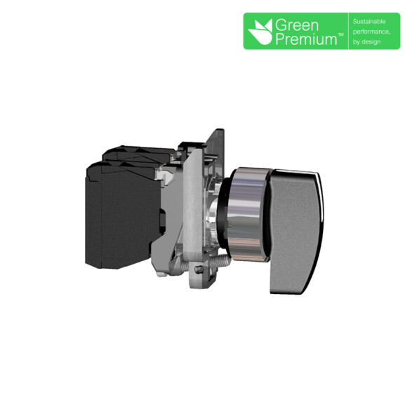 Selector 2 posiciones 1NA negro ø22mm TL5344