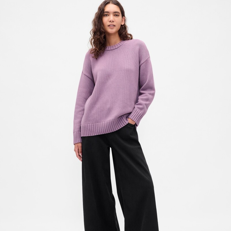 COTTON OS BF CREW PO AMETHYST