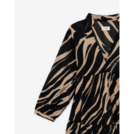 Vestido Corto Estampado Combinacion Multicolor