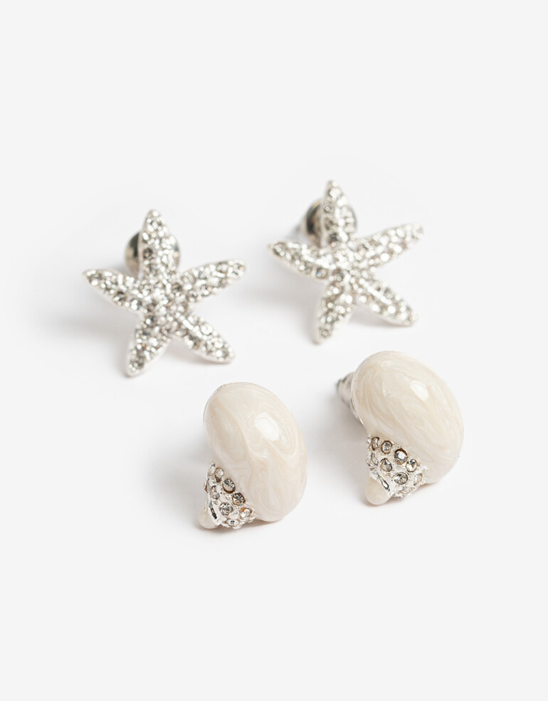 Aros Sets Strass Aros Sets Maritimo - Blanco Crema