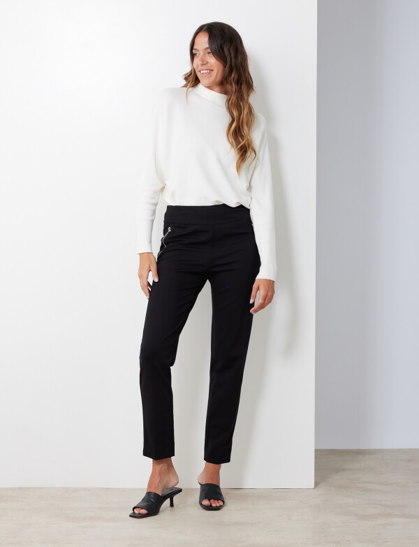 Pantalon Zips NEGRO