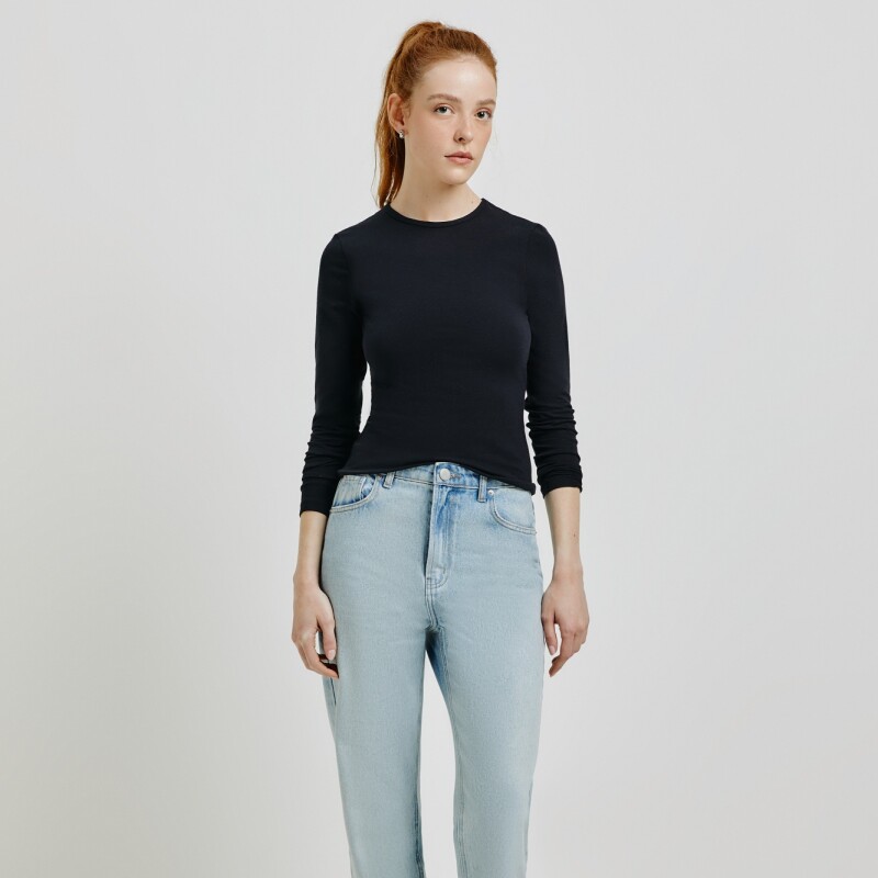 BLUSA ML FEM PRETO ESCURO