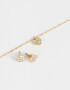 Bijouterie Set Con strass Set De Collar Y Aros Con Strass - Dorado