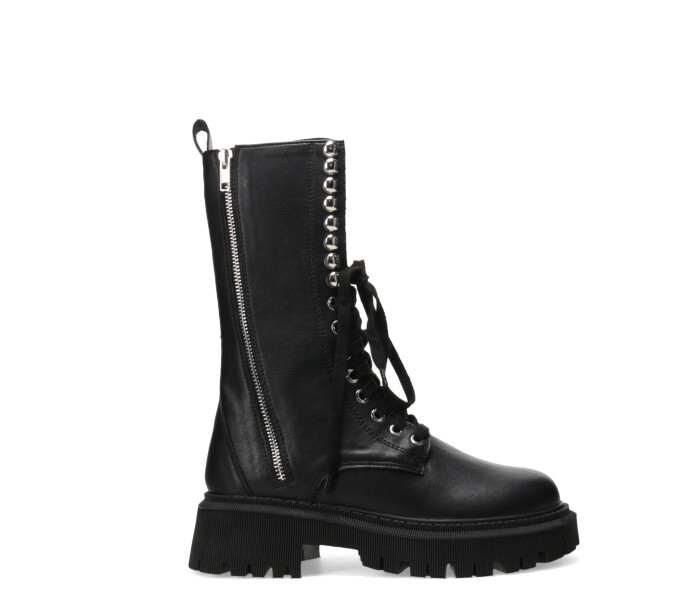 Bota MAWLA caña alta acordonada Black